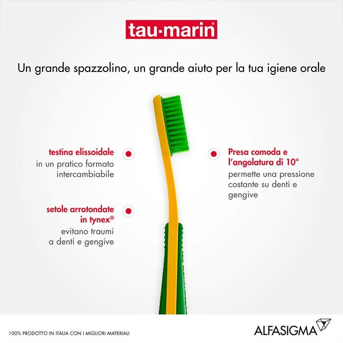 Tau-Marin Magnum Spazzolino Medio testina intercambiale
