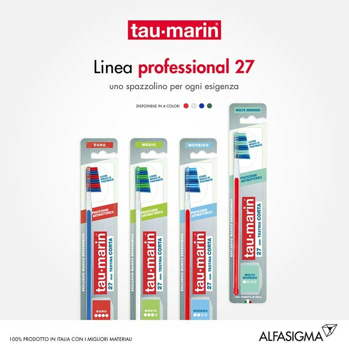 Tau-Marin Spazzolino Professional 27 setole molto morbide