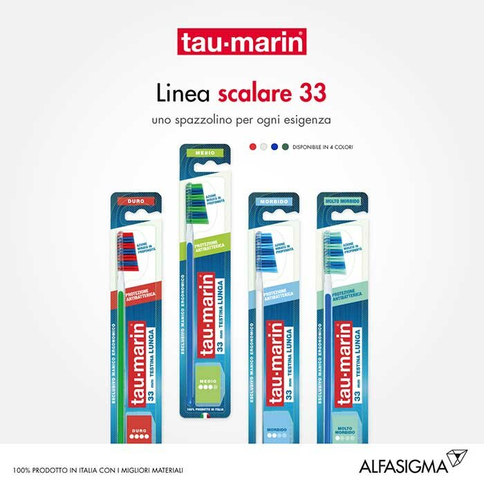 Tau-Marin Spazzolino Scalare 33 setole medie