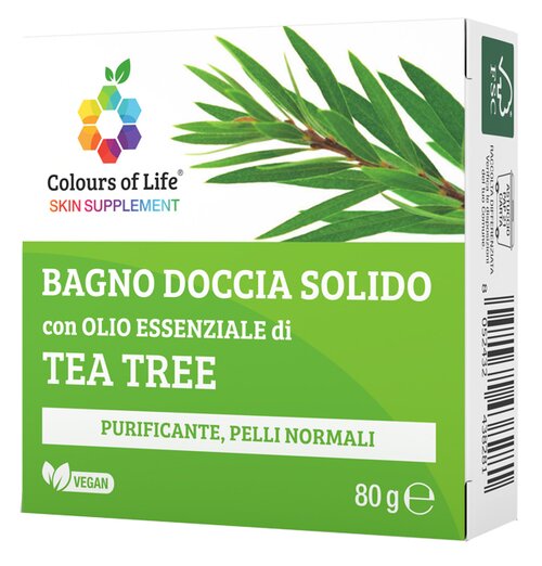 Tea tree bagno doccia solido 80 g colours of life