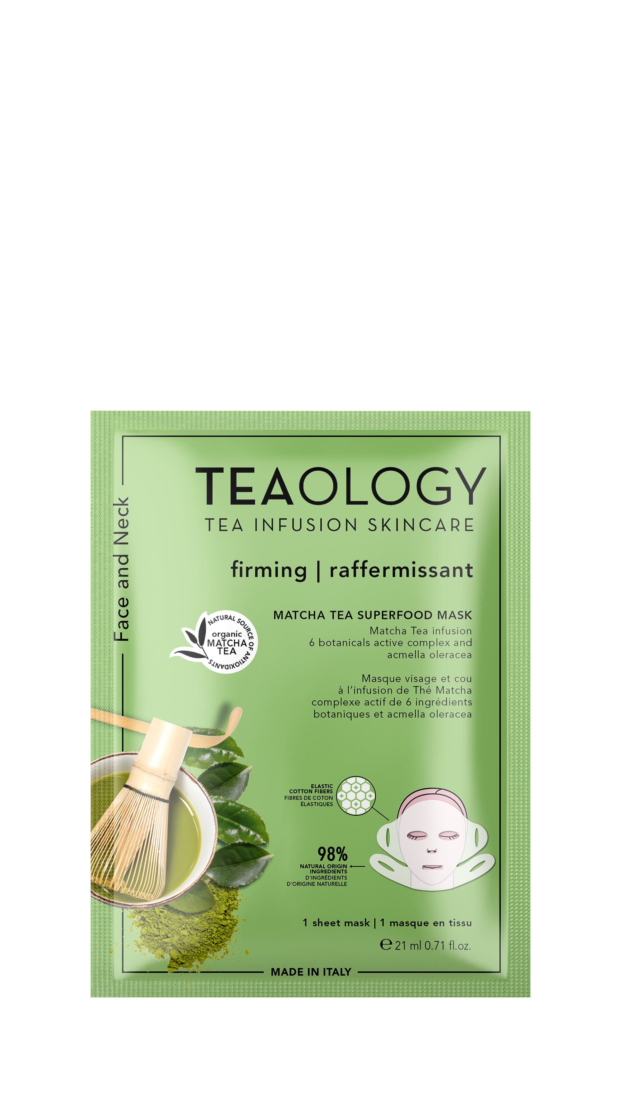 Teaology matcha tea superfood maschera rassodante nutriente 21ml