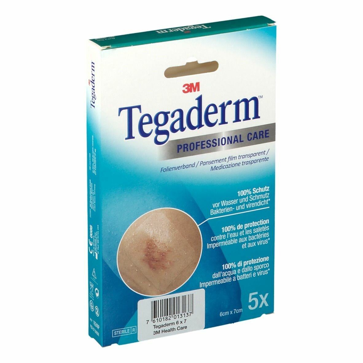 Tegaderm medicazione impermeabile trasparente 5 pezzi 6x7 cm