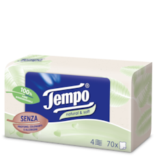 Tempo box fazzoletti natural&soft 70 pezzi