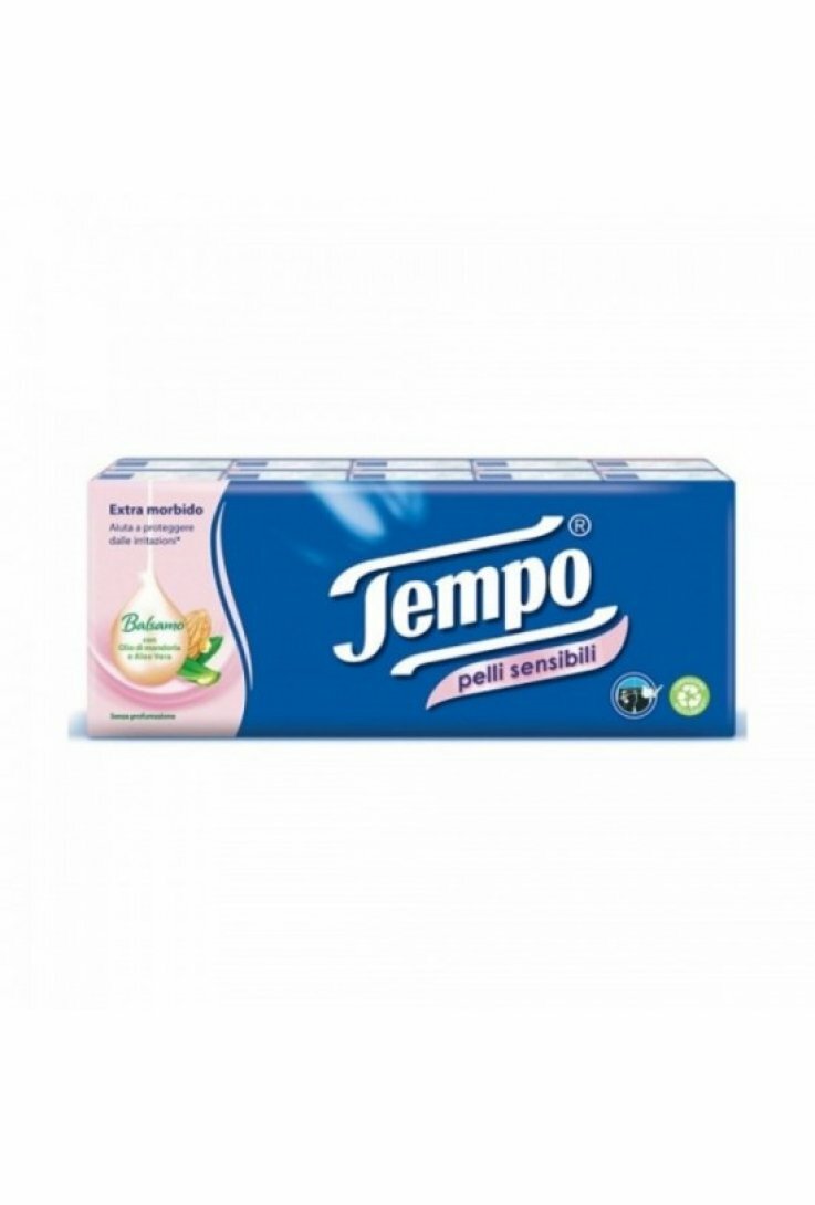 Tempo fazzoletti pelli sensibili 10x9 pezzi