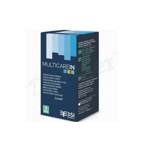 Test colesterolemia multicare in colesterolo in strisce conaspirazione capillare 5 pezzi