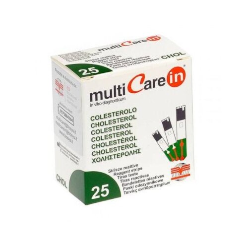 Test colesterolemia multicare in colesterolo in strisce conaspirazione capillare 25 pezzi