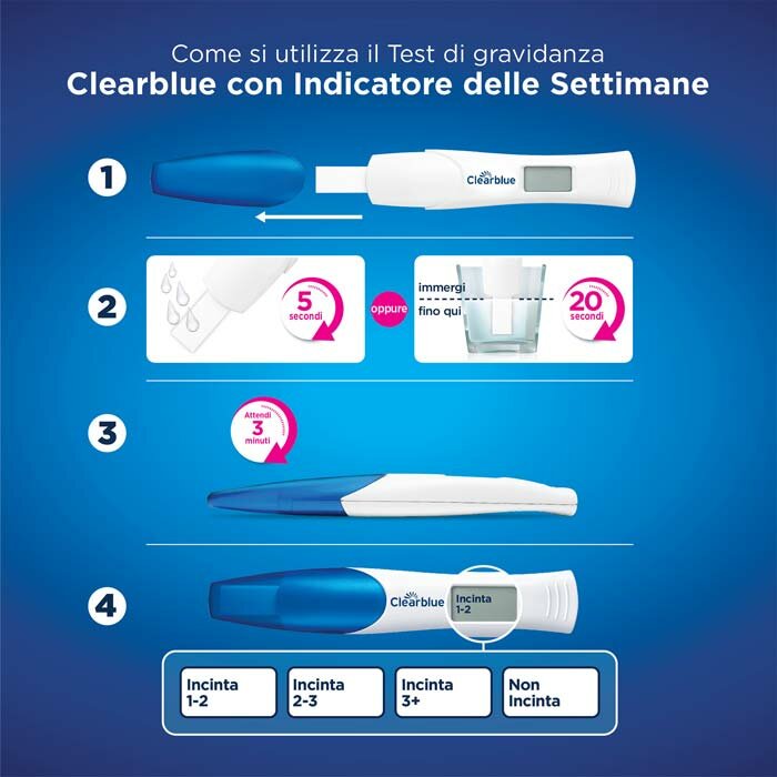 Test di gravidanza clearblue digital conception indicator 2pezzi