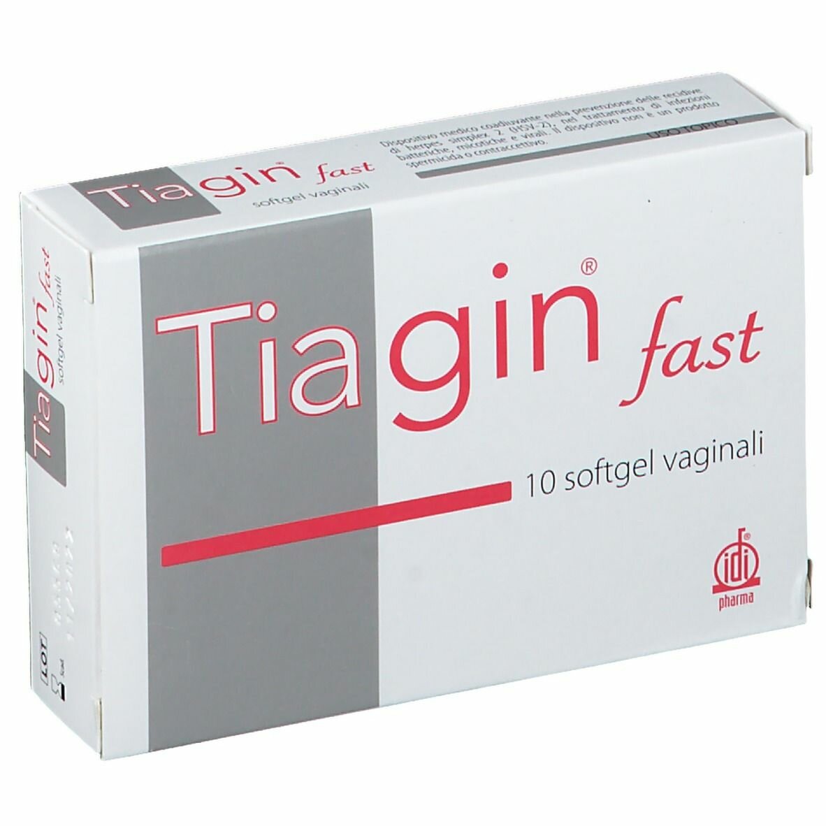 Tiagin Fast 10 Capsule Softgel Vaginali per Vaginosi Batterica