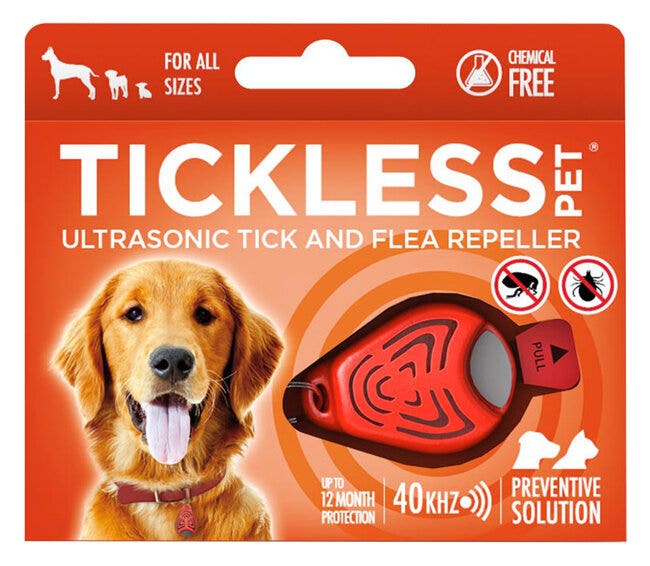 Tickless pet repellente ad ultrasuoni colore arancione