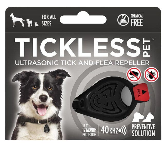 Tickless pet repellente ad ultrasuoni colore nero