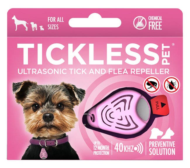 Tickless pet repellente ad ultrasuoni colore rosa