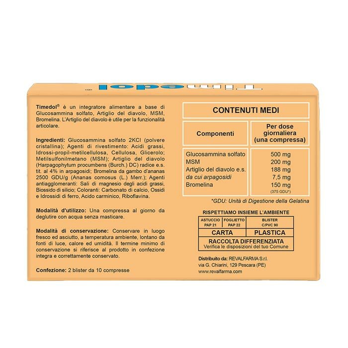 Timedol 20 compresse masticabili 1500 mg