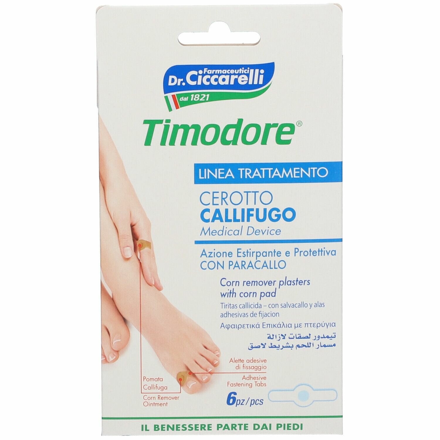 Timodore Cerotto Callifugo per Calli Molli Interdigitali 6 pezzi