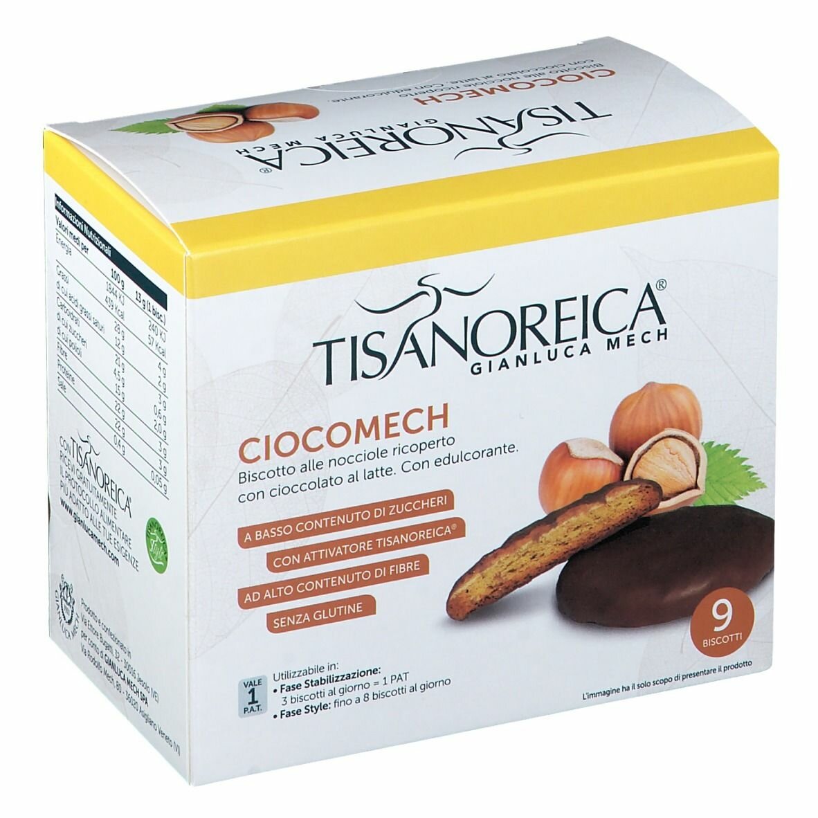 Tisanoreica vita ciocomech al latte biscotti 13 g 9 pezzi
