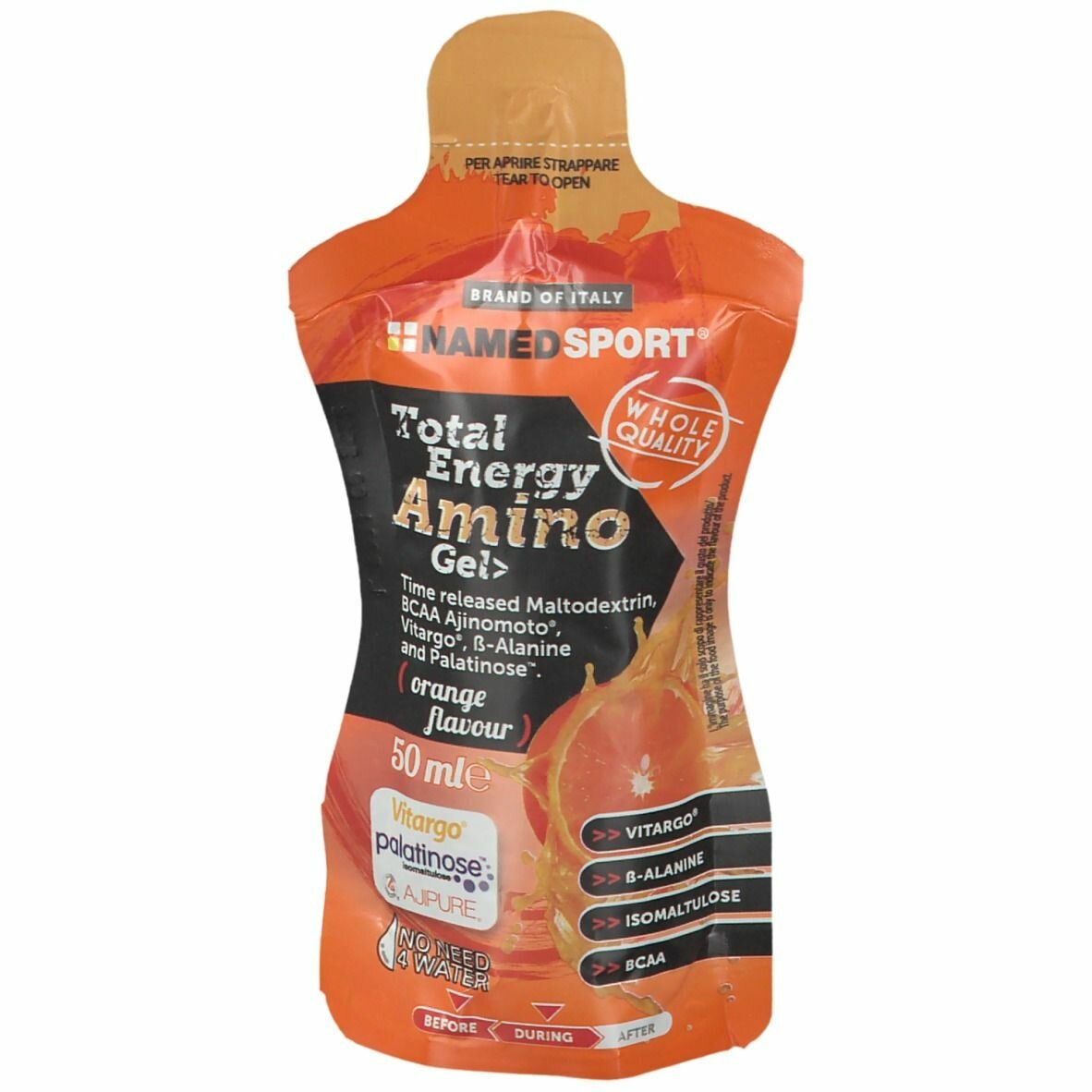 Total energy amino gel orange flavour 50 ml