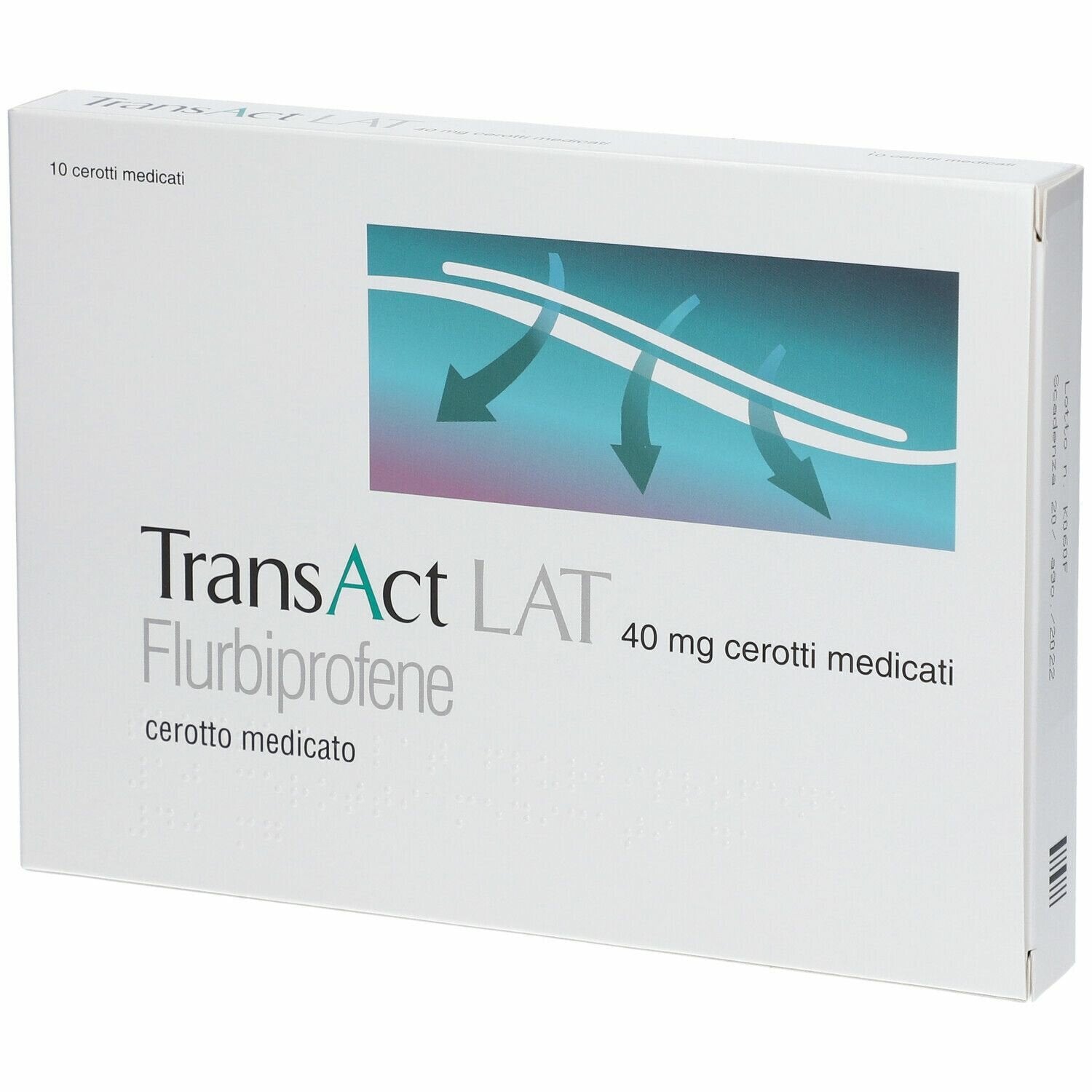 Transact lat 10 Cerotti medicati 40 mg