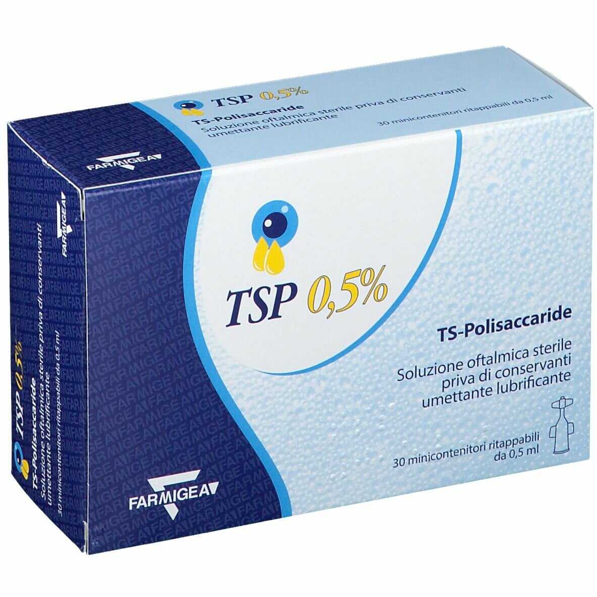 Tsp 0,5% soluzione oftalmica umettante lubrificante 30 flaconcini monodose 0,5 ml