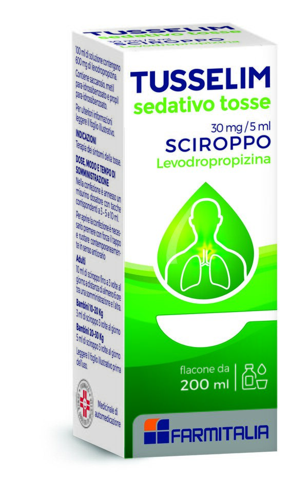 Tusselim sedativo tosse scir 200 ml 30 mg/5 ml