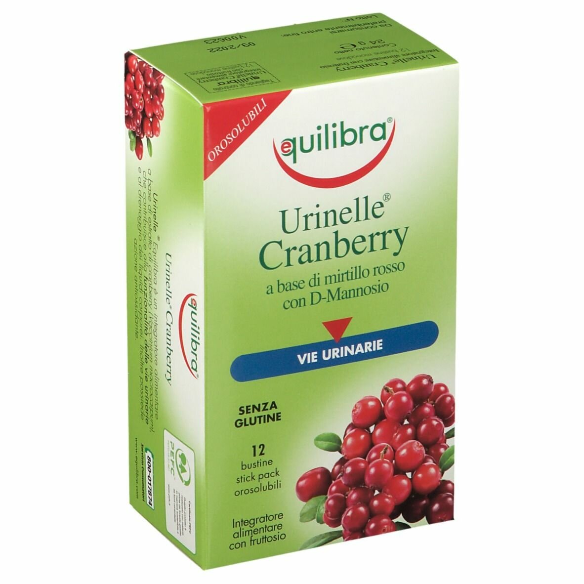 Urinelle cranberry 12 stickpack orosolubili