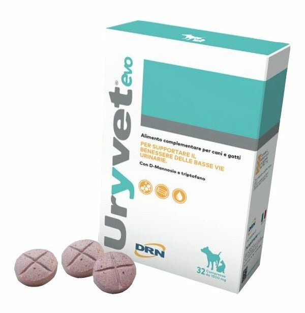 Uryvet evo 1500mg mangime complementare per cani e gatti 32 compresse