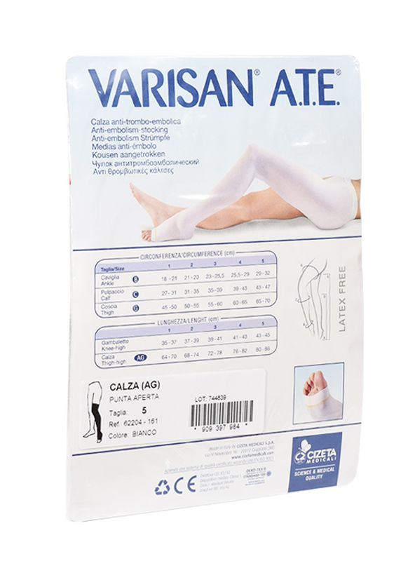 Varisan ate 18mmhg calza coscia ag pa bianco 5
