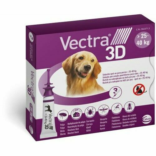 Vectra 3D Spot-on 3 Pipette 4,7 ml cani da 25 a 40 kg