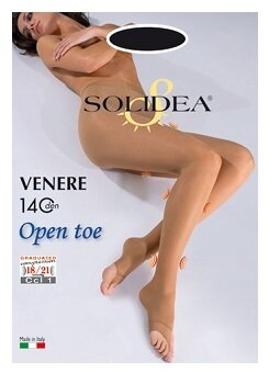 Venere 140 open toe collant cipria 4xl