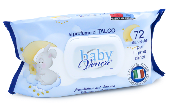 Venere salviettine baby talco 72 pezzi