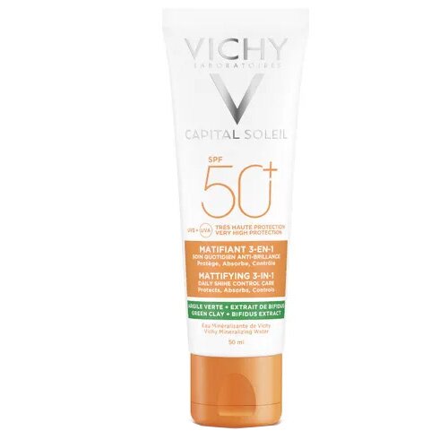 Vichy Capital Soleil Trattamento Opacizzante 3 In 1 SPF 50+ Viso 50 ml