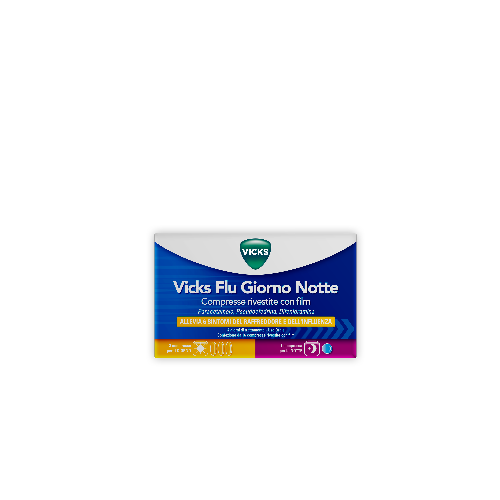 Vicks flu giorno notte 12 compresse giorno + 4 compresse notte