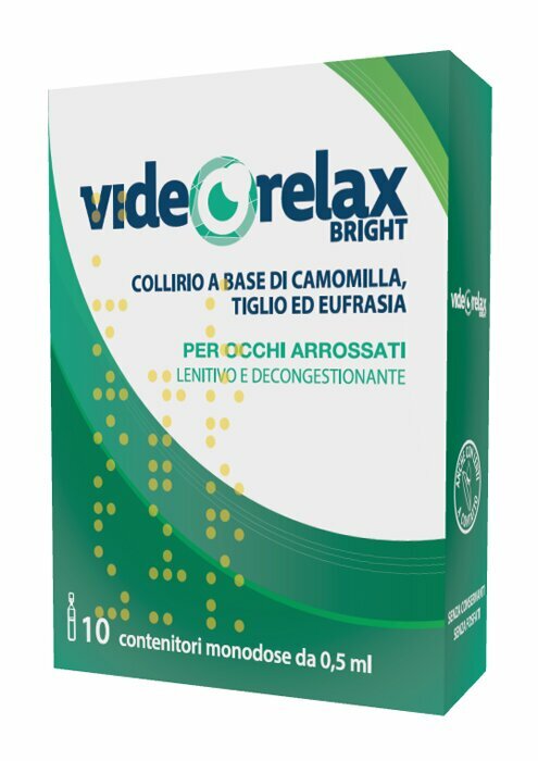 Videorelax Bright Soluzione Oftalmica per Occhi Arrossati 10 flaconi monodose