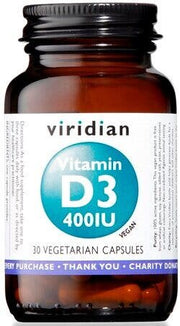 Viridian vitamin d3 400iu 30cp