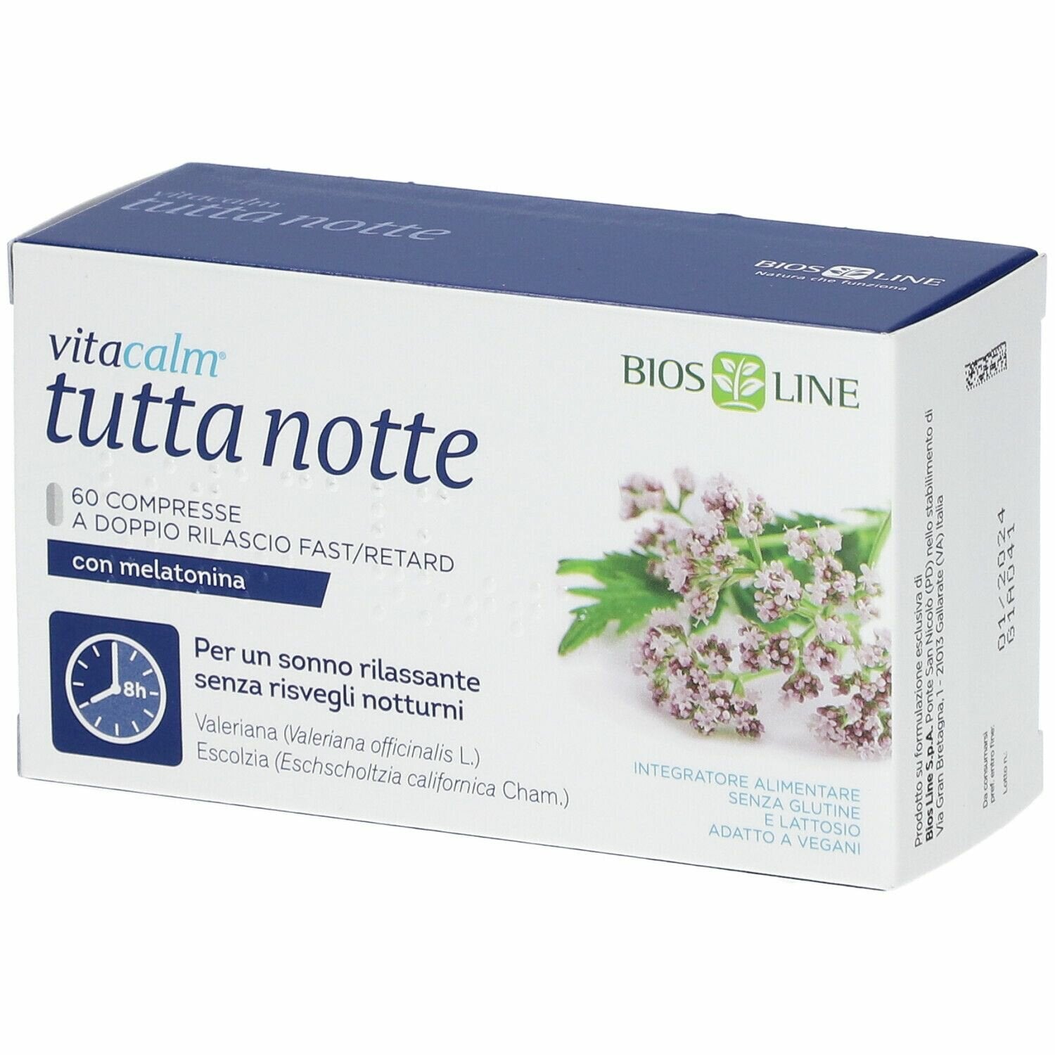 Vitacalm tutta notte mel 60cpr