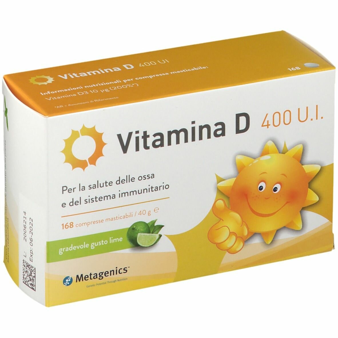 Vitamina d 400 ui 168 compresse