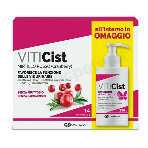 VitiCist Integratore per Le Vie Urinarie 14 Bustine + Detergente Intimo 250 g in OMAGGIO