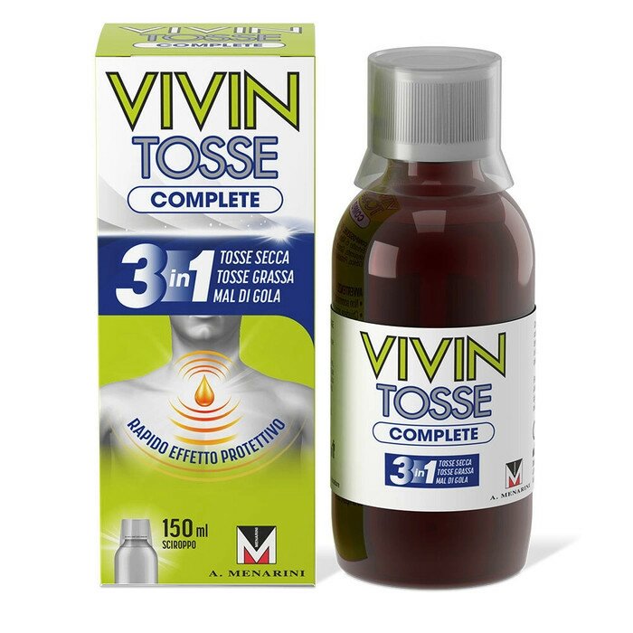 Vivin Tosse Complete 3 in 1 Sciroppo Tosse Grassa e Secca 150 ml
