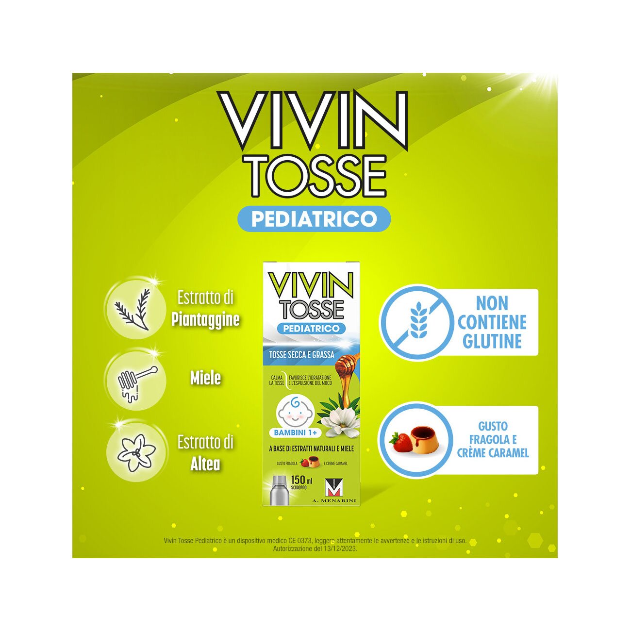Vivin Tosse Pediatrico Sciroppo Tosse Secca e Grassa 150 ml