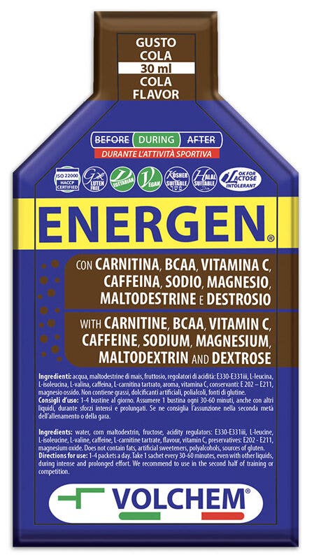Volchem energen gel energetico gusto cola 30ml