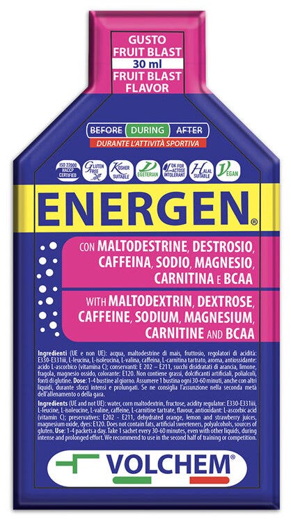 Volchem energen gel energetico gusto fruit blast 30ml