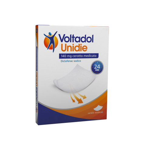 Voltadol unidie antifiammatorio fino 24ore diclofenac dolori muscolari articolari 10 cerotti medicati