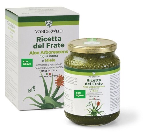 Vonderweid ricetta del frate aloe arborescens foglia intera e agave bio 830 g