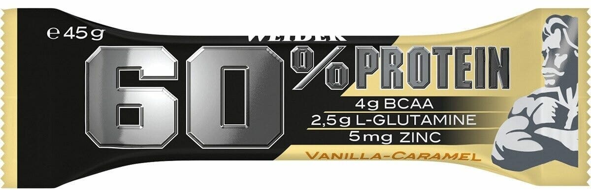 Weider 60% protein barretta vaniglia caramello 45g