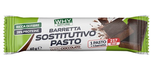 Whynature barretta sostitutiva pasto cioccolato ricoperta fondente 60 g