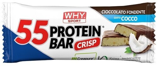 Whysport 55 protein bar cioccolato fondente cocco 55 g