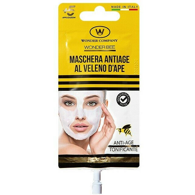 Wonder bee maschera viso veleno d'ape anti age tonificante 15 ml