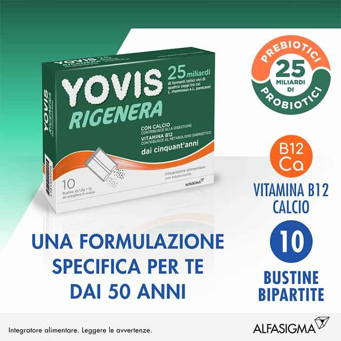 Yovis Rigenera 50+ Integratore Fermenti Lattici 10 bustine
