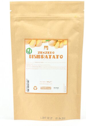 Zenzero disidratato 100 g a fette senza zucchero
