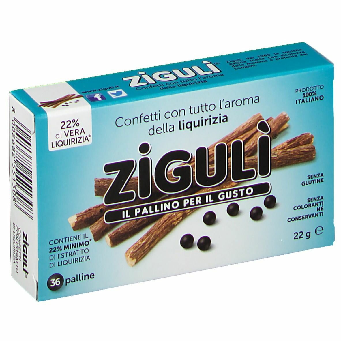 Ziguli liquirizia 36 palline
