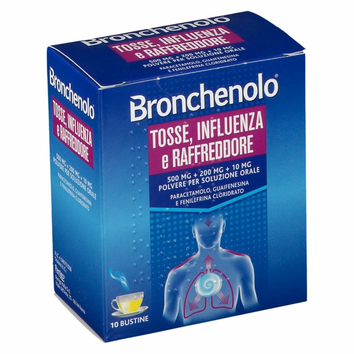 Bronchenolo tosse influenza e raffreddore 10 bustine img