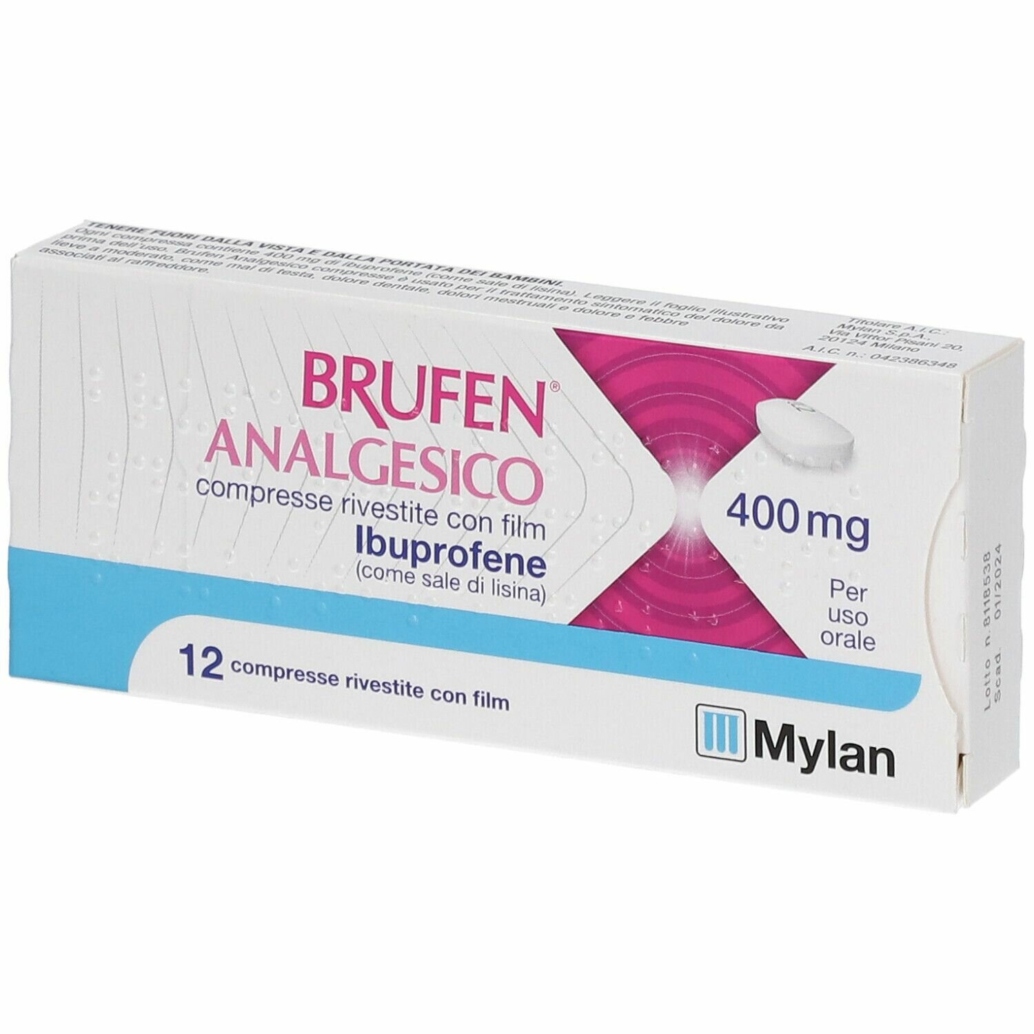 Brufen 400 mg analgesico12 compresse rivestite img